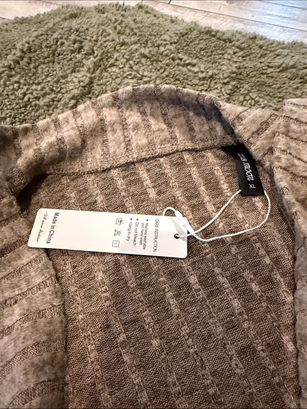 Cozy Ribbed Open-Front Cardigan - Gray - Picture 2 of 3